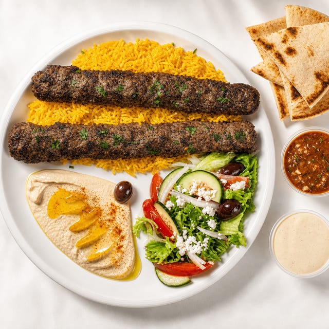 Kafta Kabab Plate.