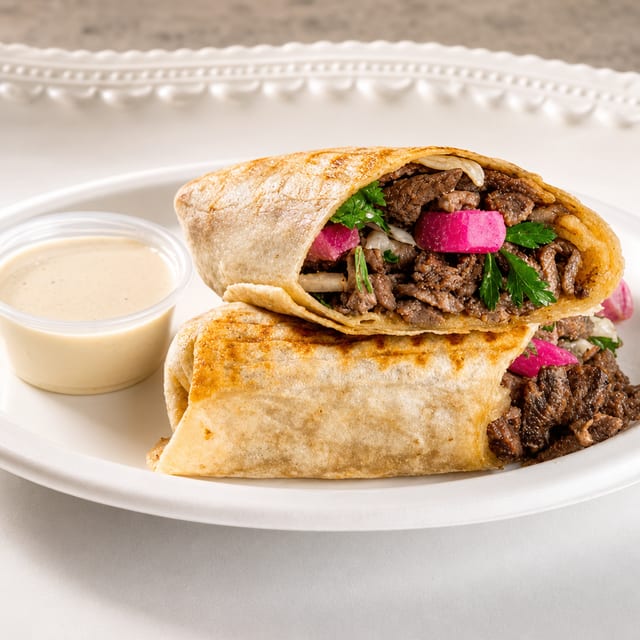 Beef Shawarma Wrap Combo.