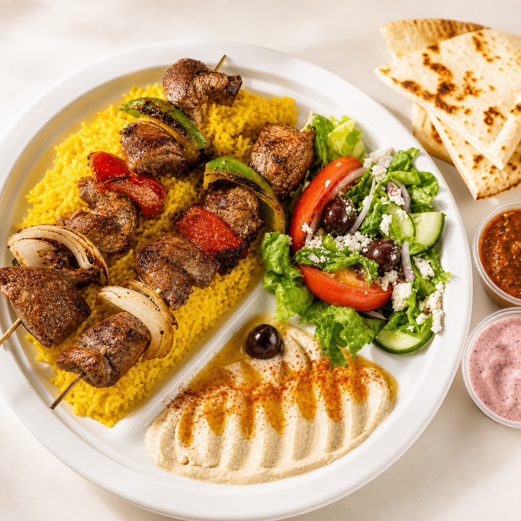 Beef Kabab Plate.