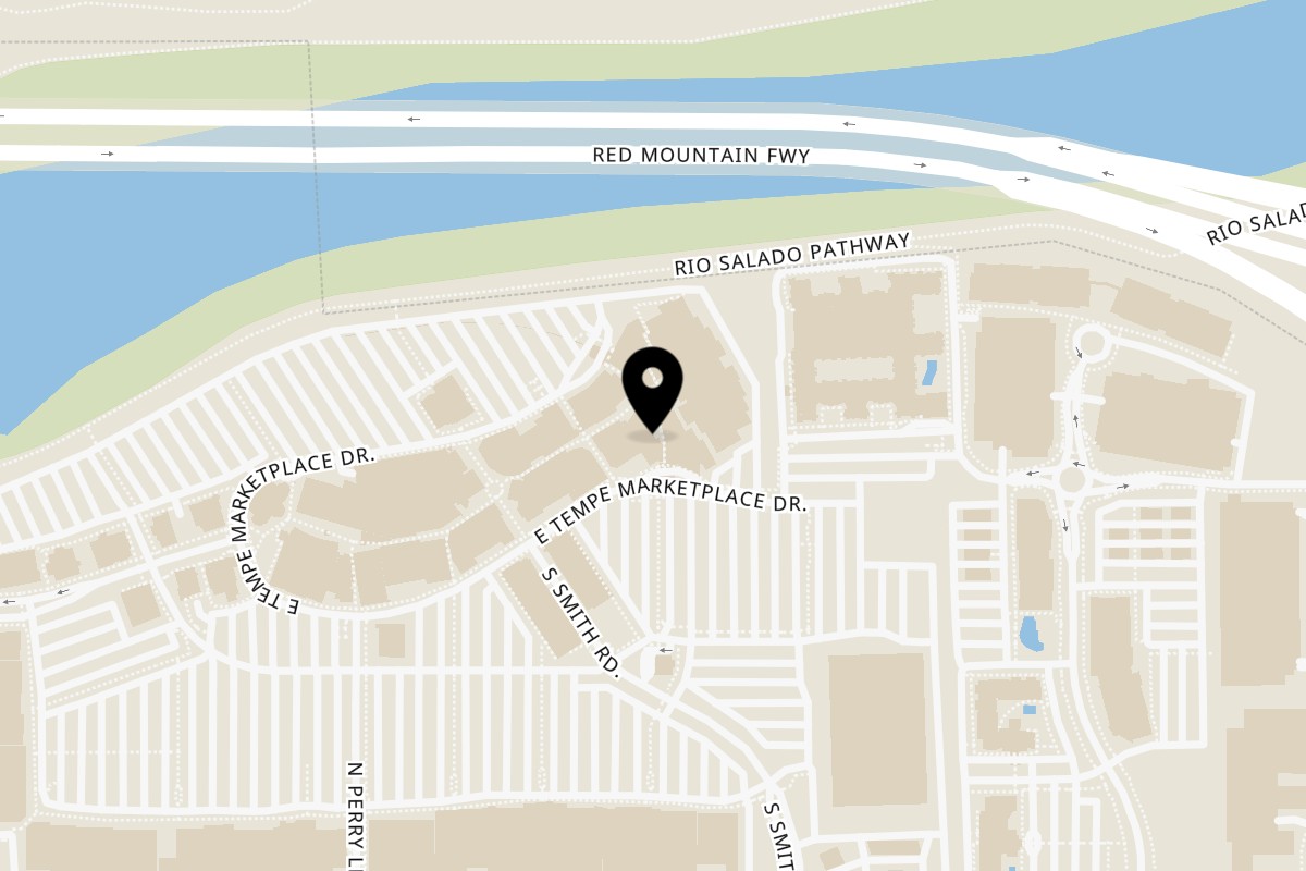 Map showing the location of It's All Greek To Me on 2000 E Rio Salado Pkwy #1229 in Tempe